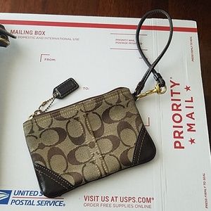 Coach 2 tone wristlet